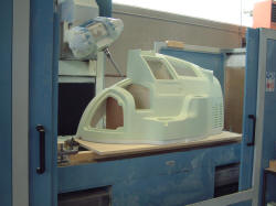 Modello in poliuretano carena copertura motore per stampo rotazionale